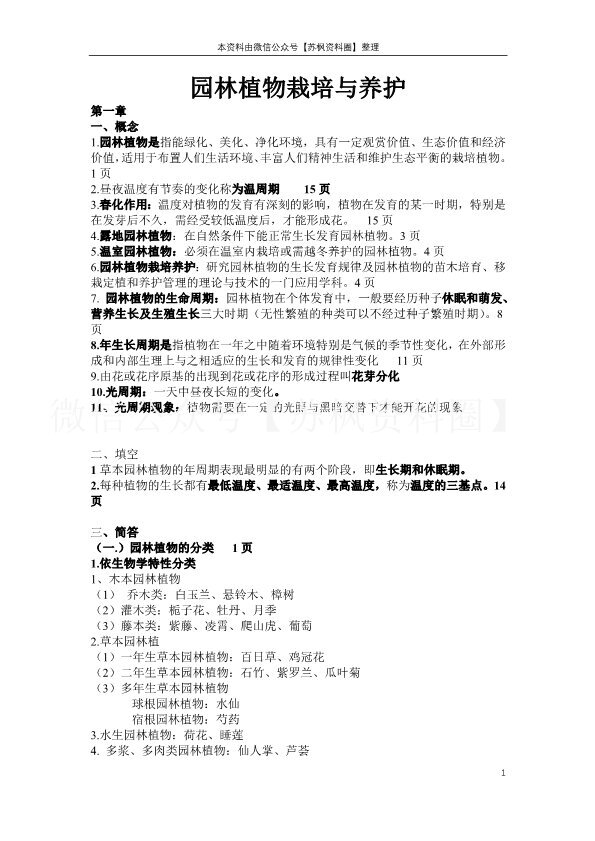 园林植物栽培与养护